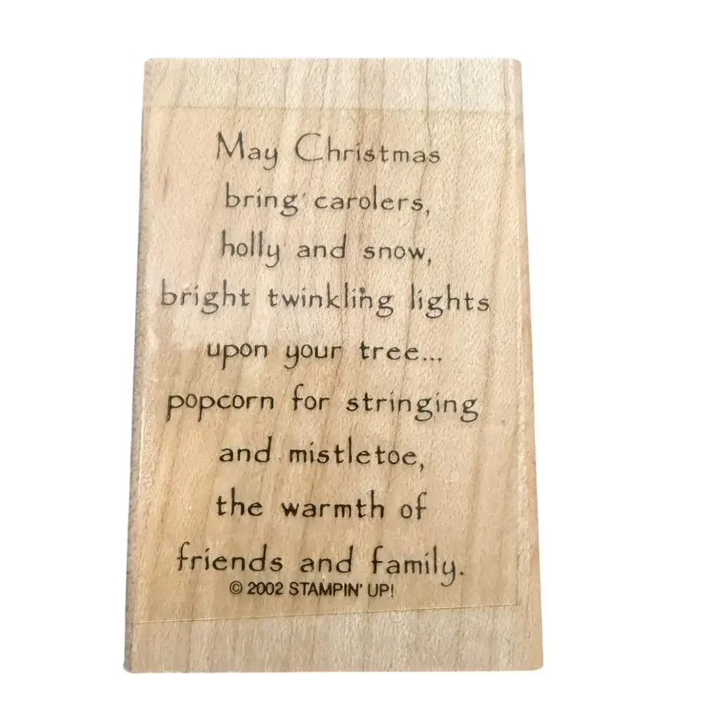 Stampin' Up! Vintage 2002 May Christmas Bring You Carolers Rubber Stamp